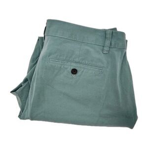 Bonobos Chino Pants Men's 35x30 Green Straight Flat Cotton Stretch Preppy